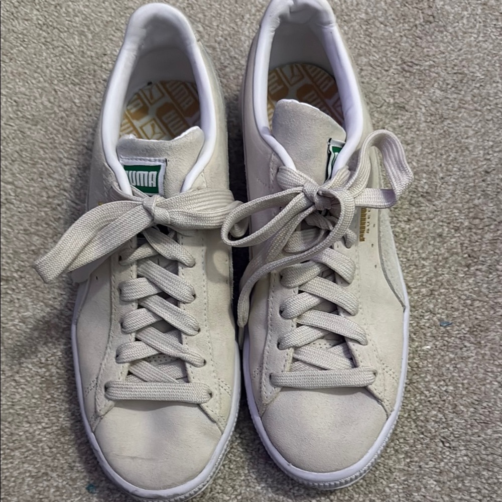 Puma White Sneakers, never worn but no box